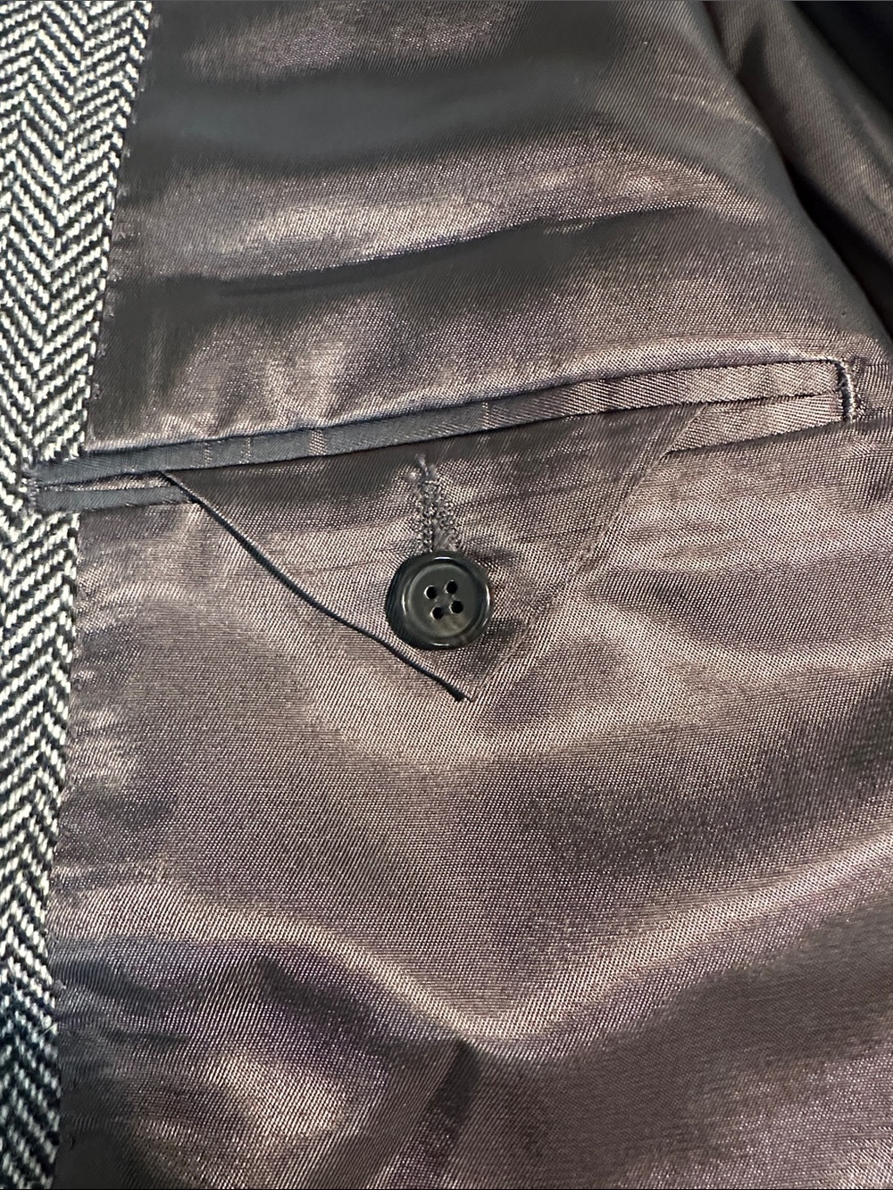 NWT Lauren Ralph Lauren Men's Gray Herringbone Sport Coat - Picture 9 of 11